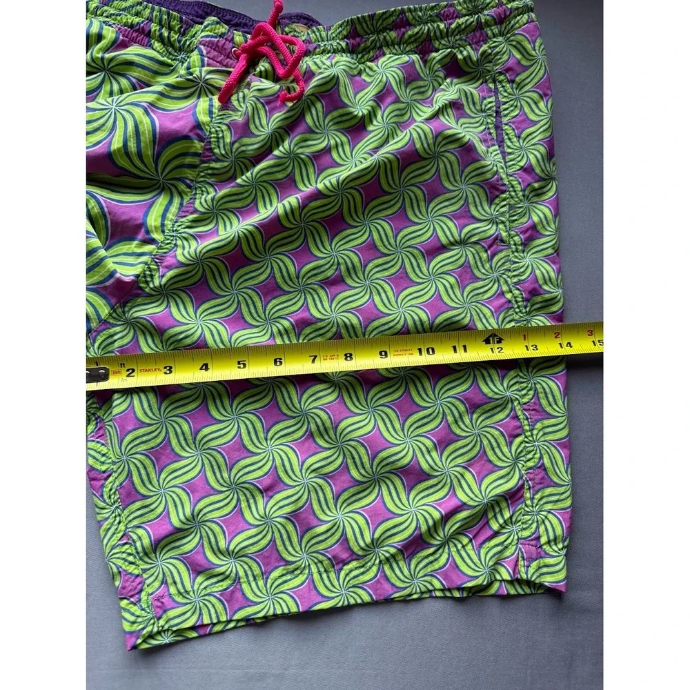 Paul Stuart Swim Trunks Men XL Multicolor‎ Pockets Mesh Drawstring Beach Pool - Picture 6 of 13